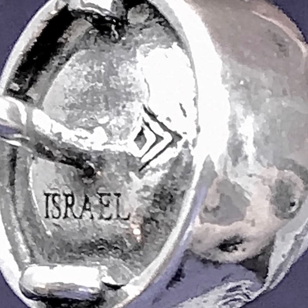 Silpada Vintage RARE Sterling Silver & Genuine Pearl Margarite Hammered Earrings - Picture 7 of 8